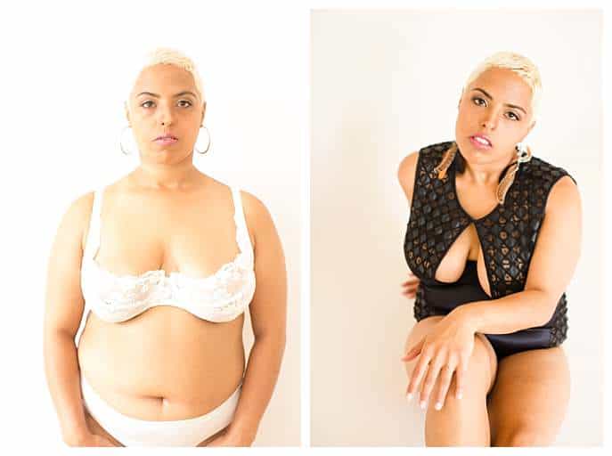 blonde-cropped-hair-olive-skin-woman-in-lingerie-tasteful-boudoir-shoot-black-bodysuit-london-boudoir-photographer