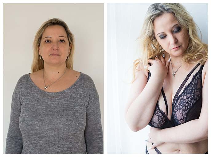 blonde-middle-age-curvy-woman-before-after-makeover-ready-for-boiudoir-photoshoot-london