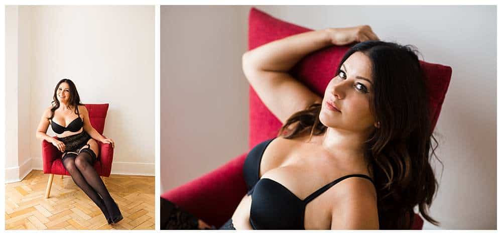 girl-leaning-on-red-arm-chair-boudoir-pose-sultry-look